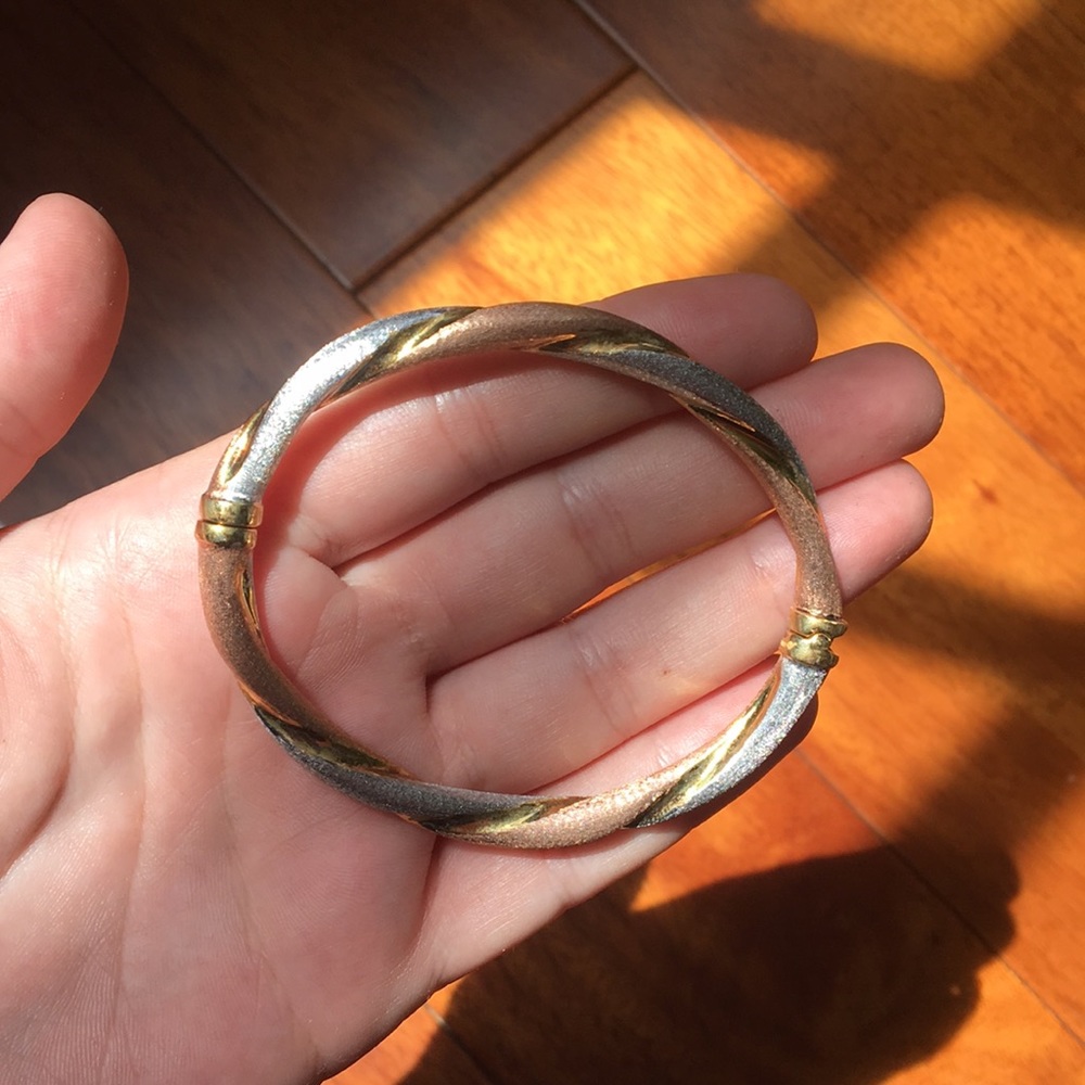 Gold, silver, and copper twist Bracelet